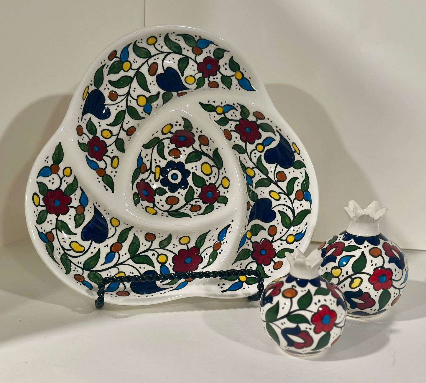Hand-Painted Serving & Pomegranate Set