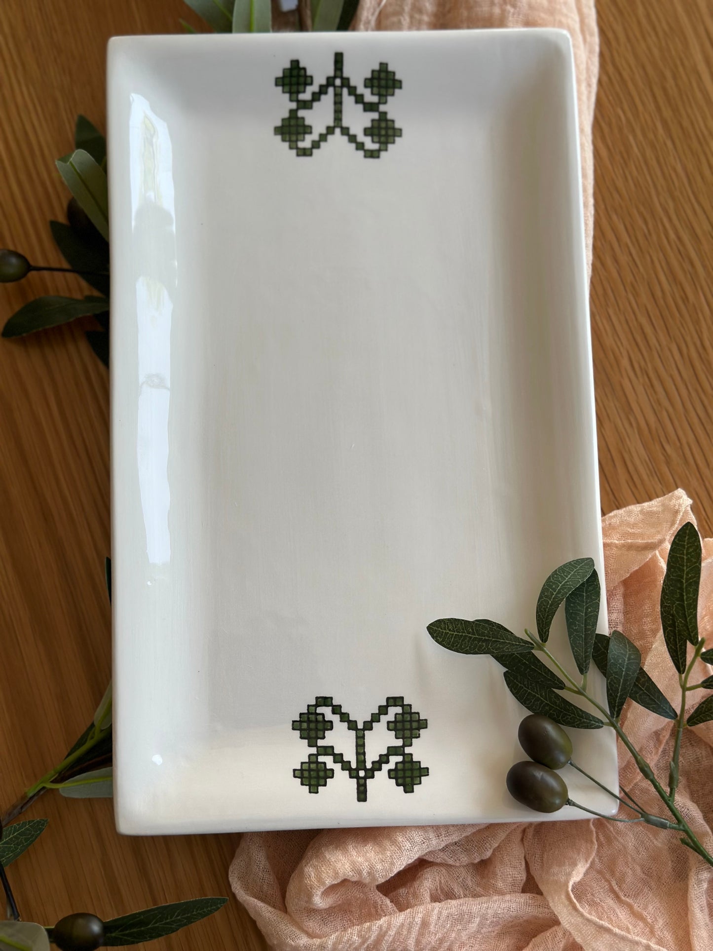 Stitched in Stone Rectangle Platter