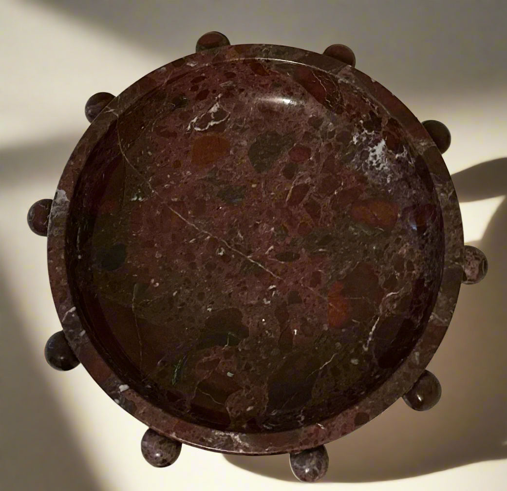 Red Marble Bowl- Meem and Coco EXCLUSIVE