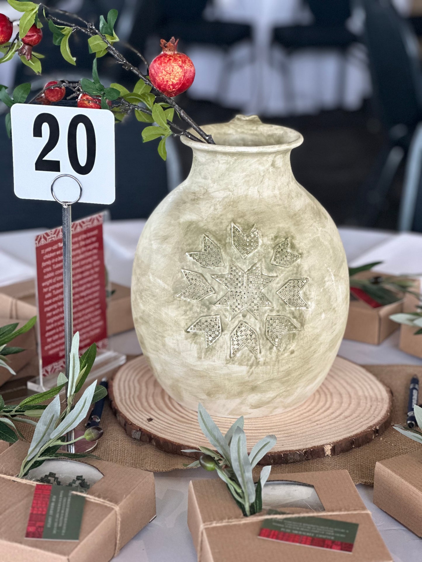 Green Vase: Star Motif