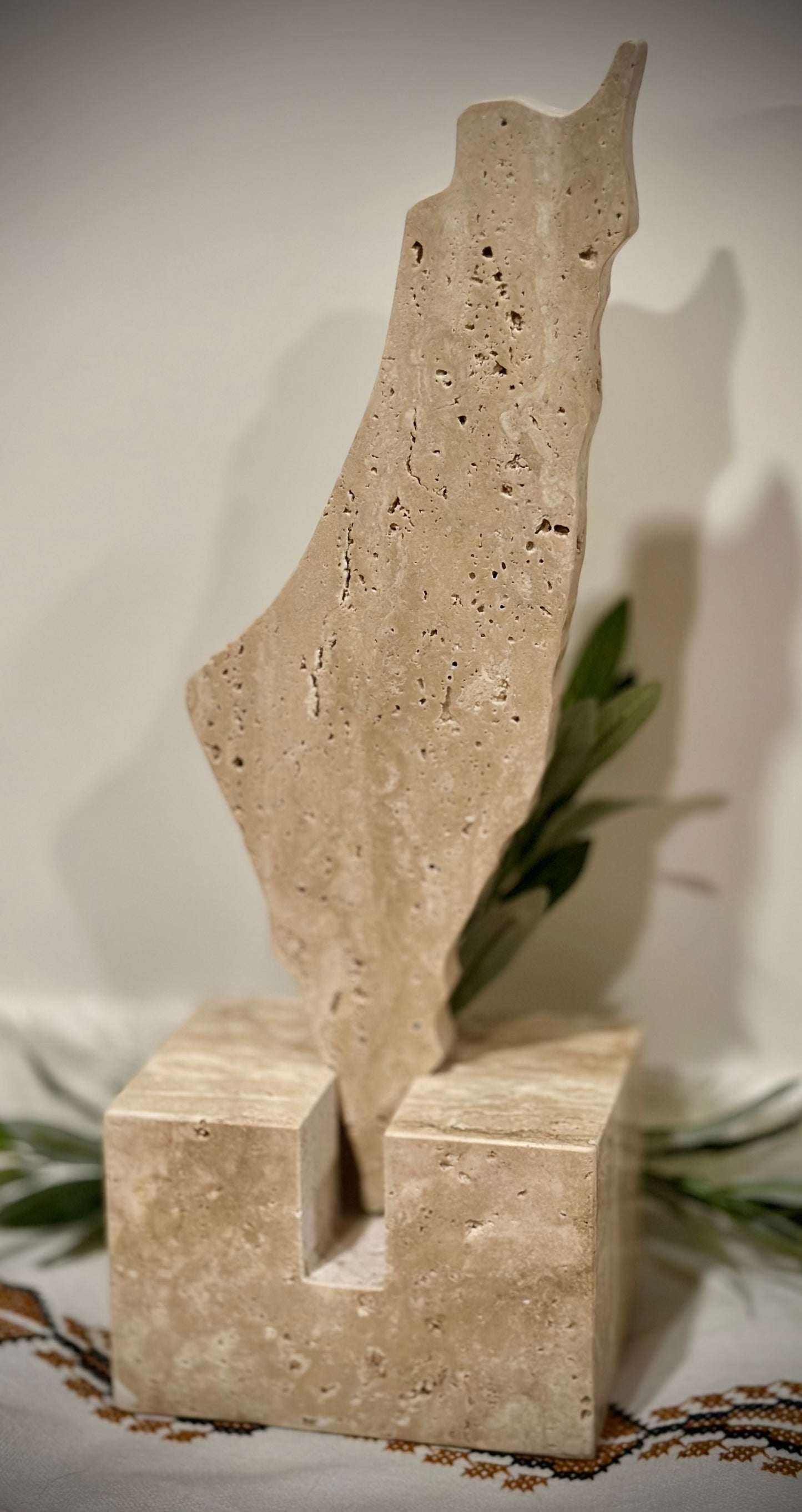 Travertine Stand for Stone and Soul Tray-Base Only