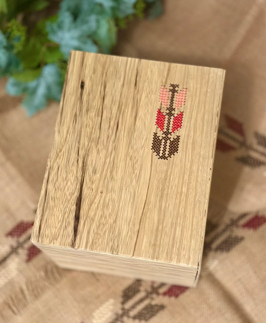 Stitched in Wood Box