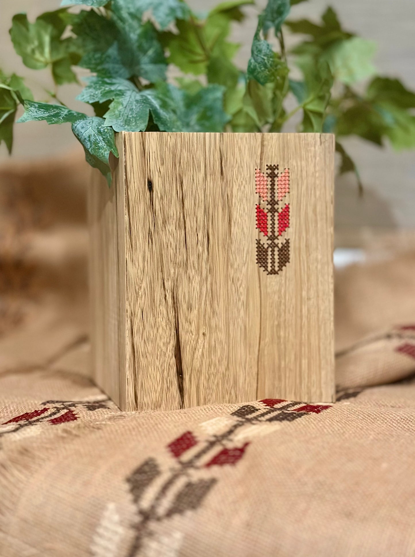 Stitched in Wood Box