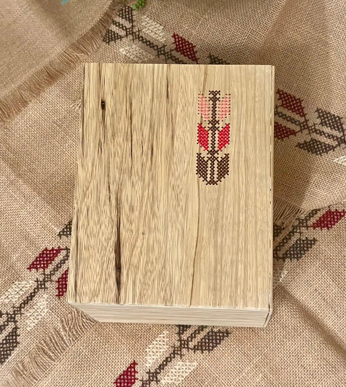 Stitched in Wood Box
