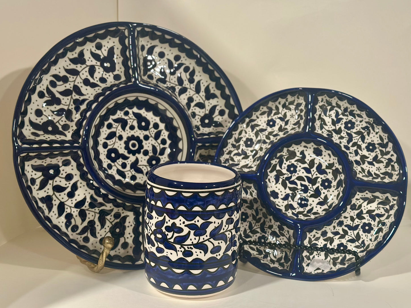 Hebron Hand-Painted Serving Set