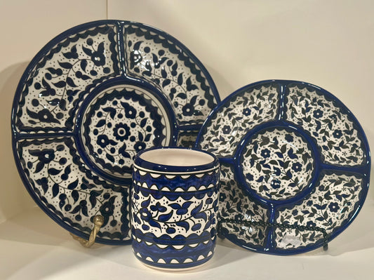 Hebron Hand-Painted Serving Set