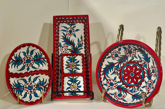 4-Piece Hand-Painted Serving Set