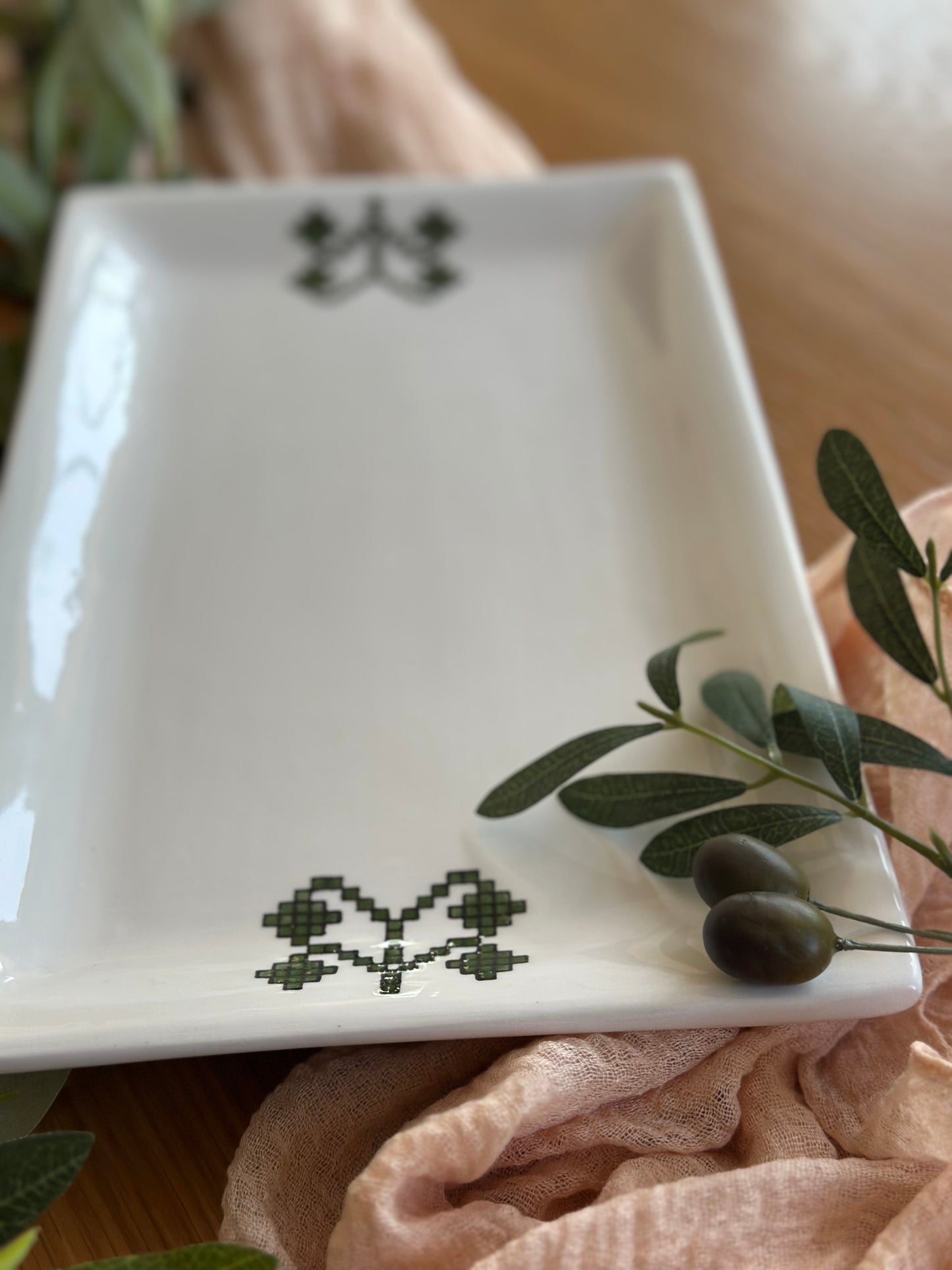 Stitched in Stone Rectangle Platter