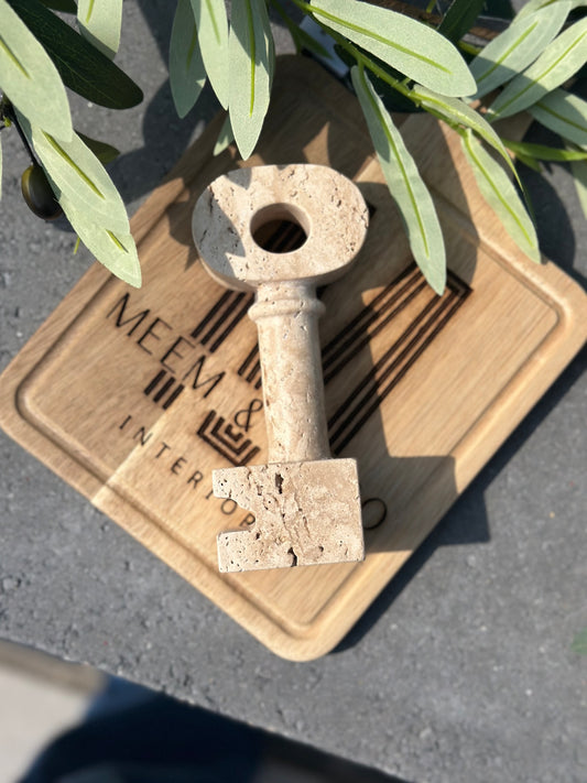 Travertine Candle Holder Short-Key Collection