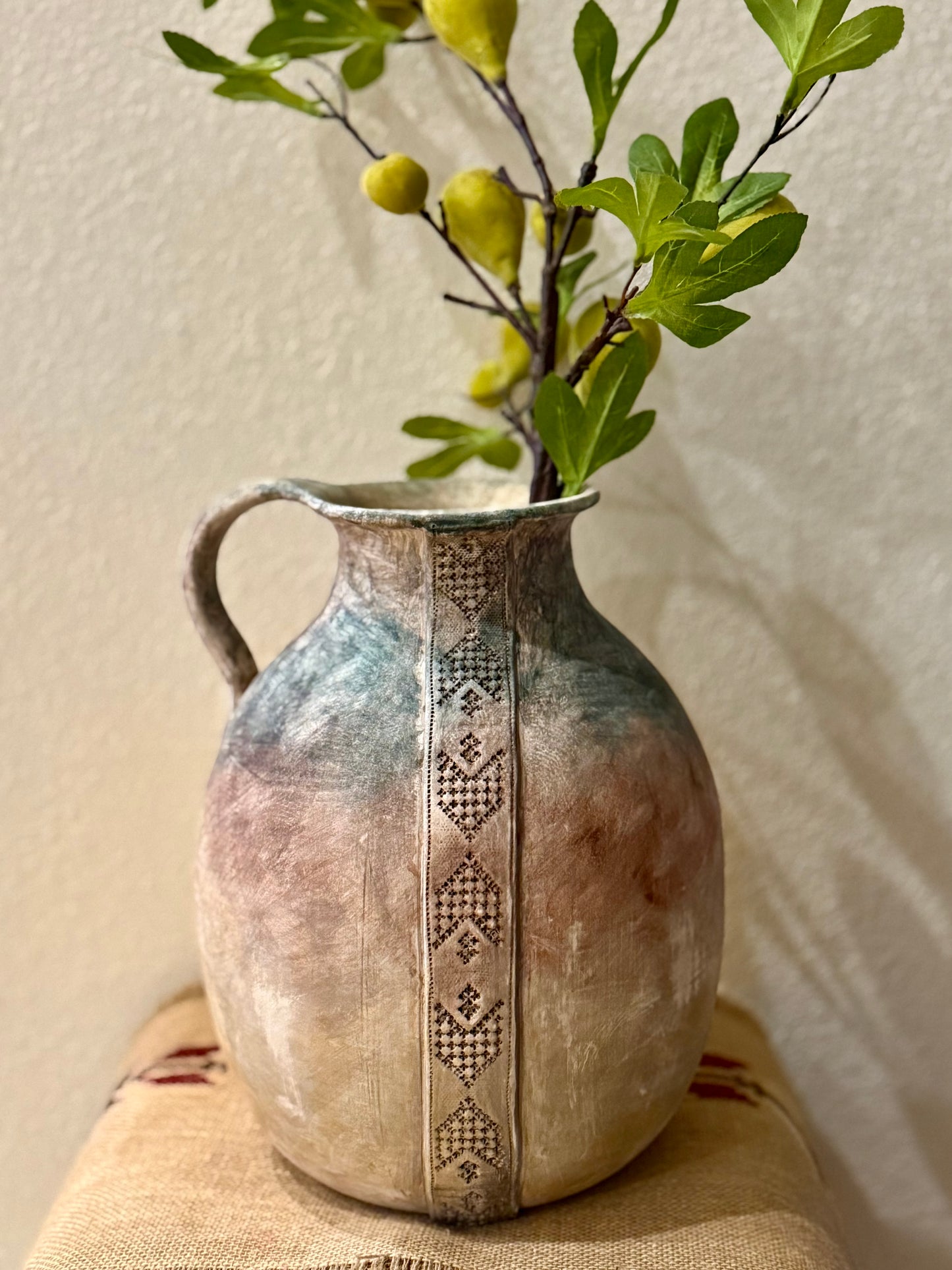 Multicolored Vase: Striped Motif