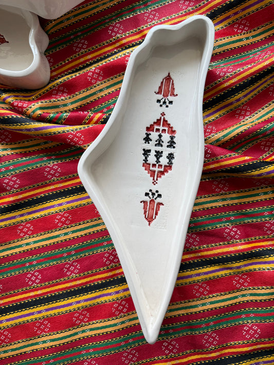 Etched in Clay: Ceramic Palestine Dish Black/Red