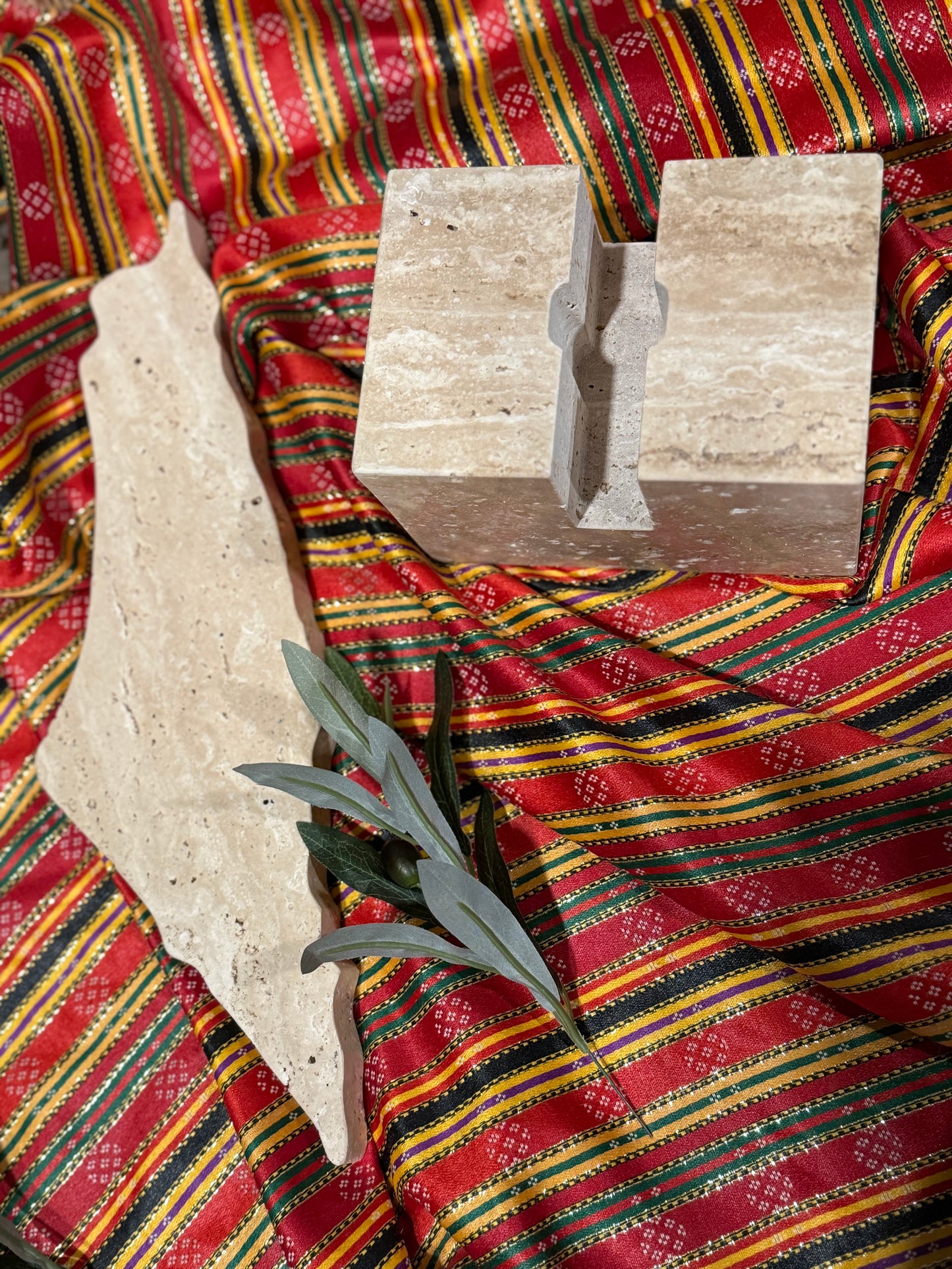 Travertine Stand for Stone and Soul Tray-Base Only