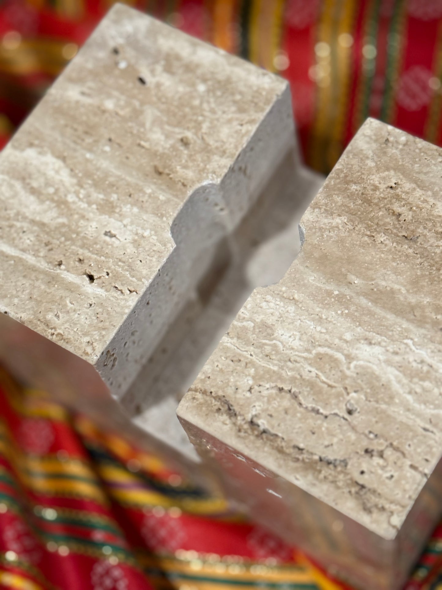 Travertine Stand for Stone and Soul Tray-Base Only