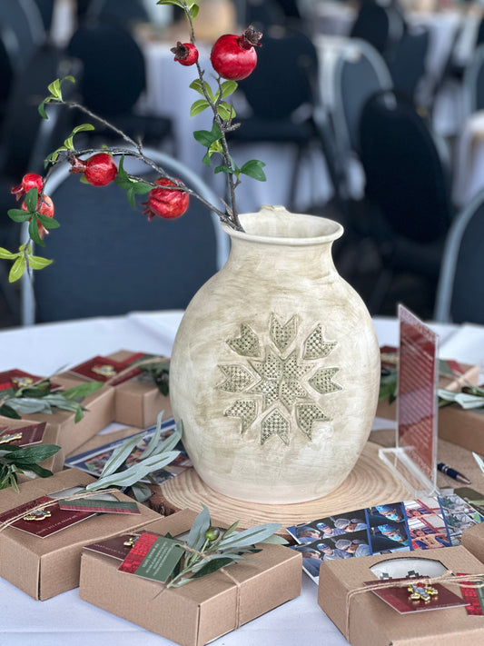 Green Vase: Star Motif