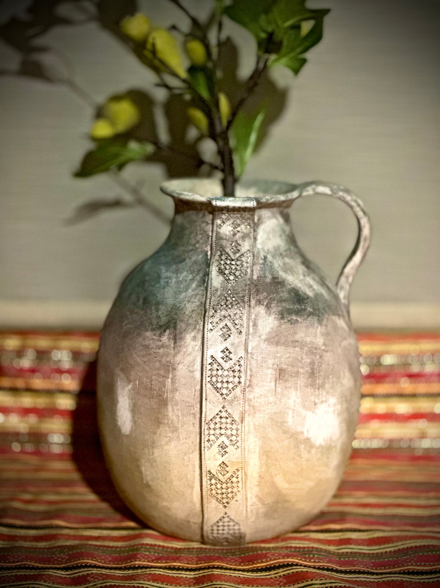 Multicolored Vase: Striped Motif