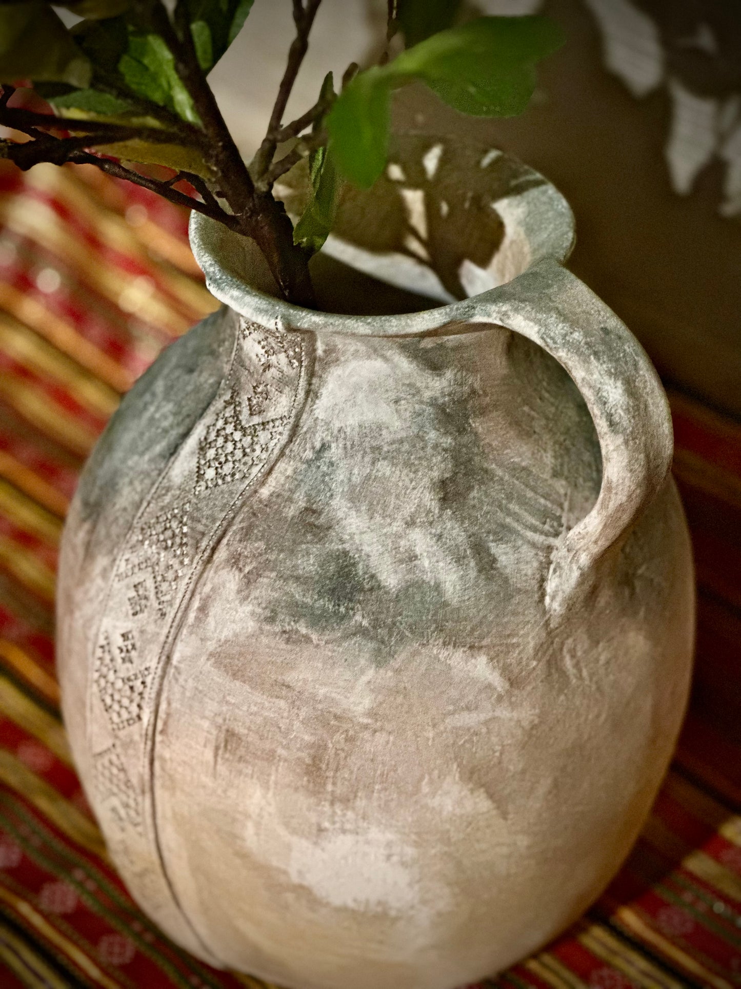 Multicolored Vase: Striped Motif