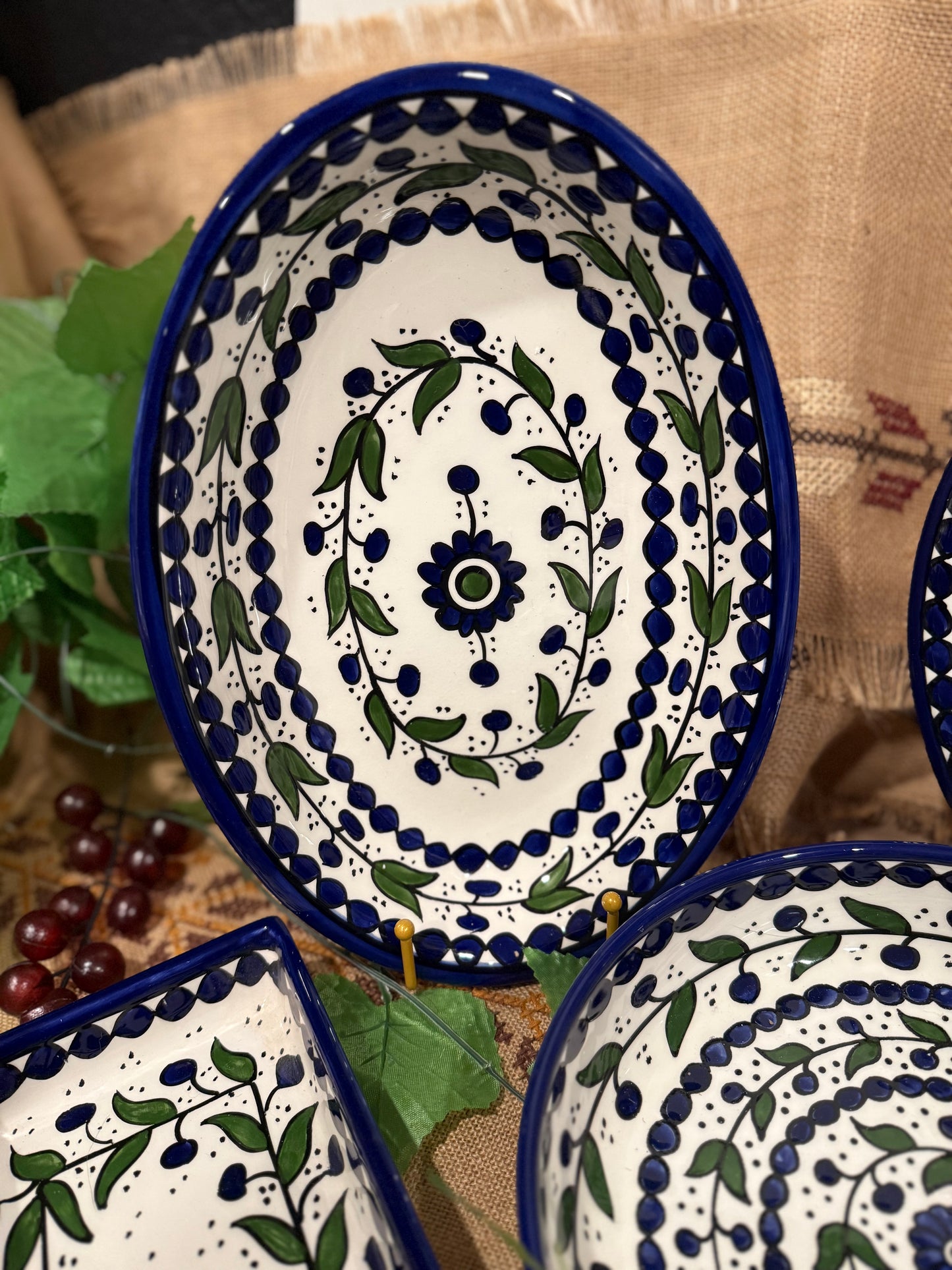 Teal Vine Collection – 4 Piece Set