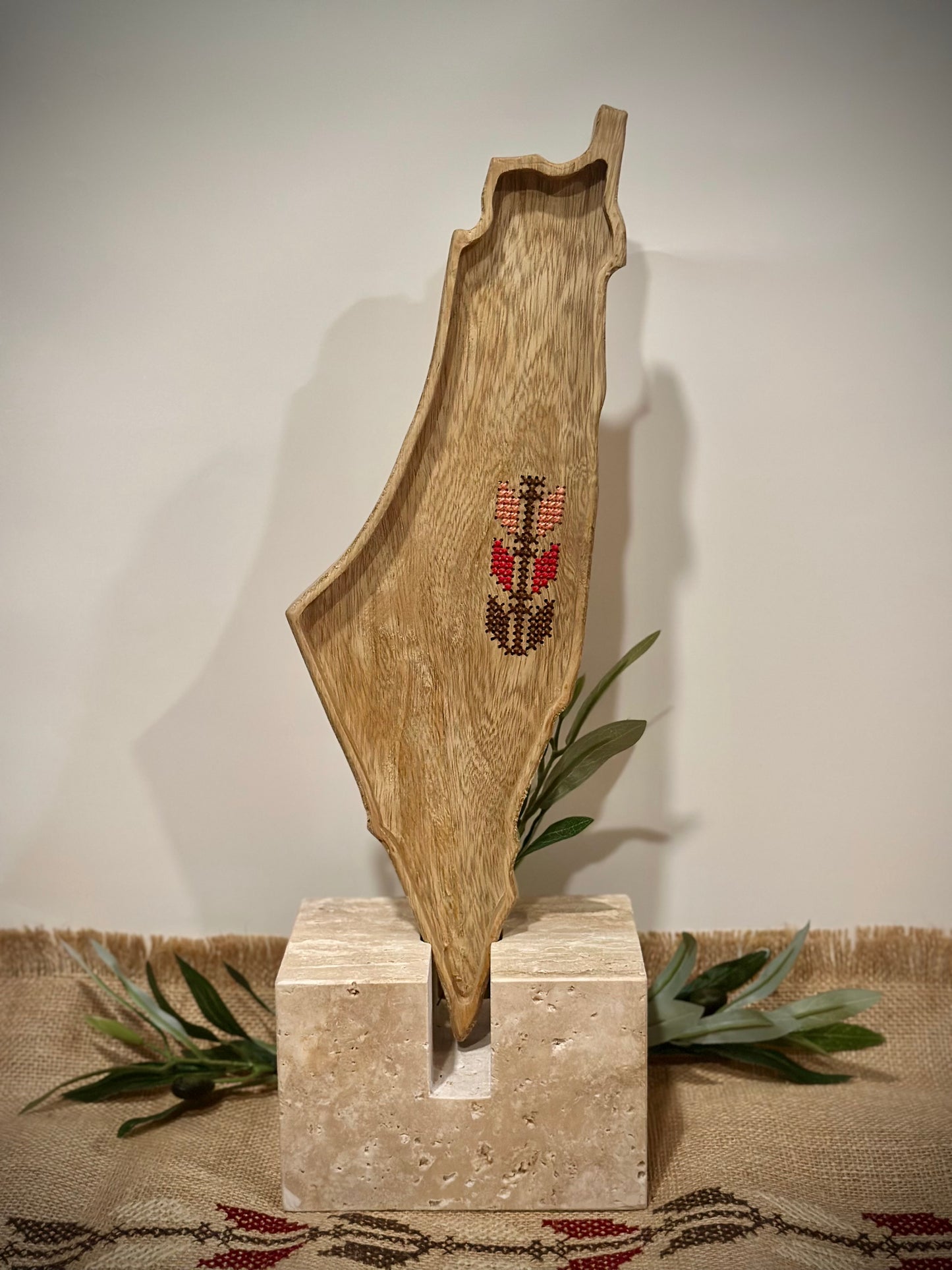 Travertine Stand for Stone and Soul Tray-Base Only