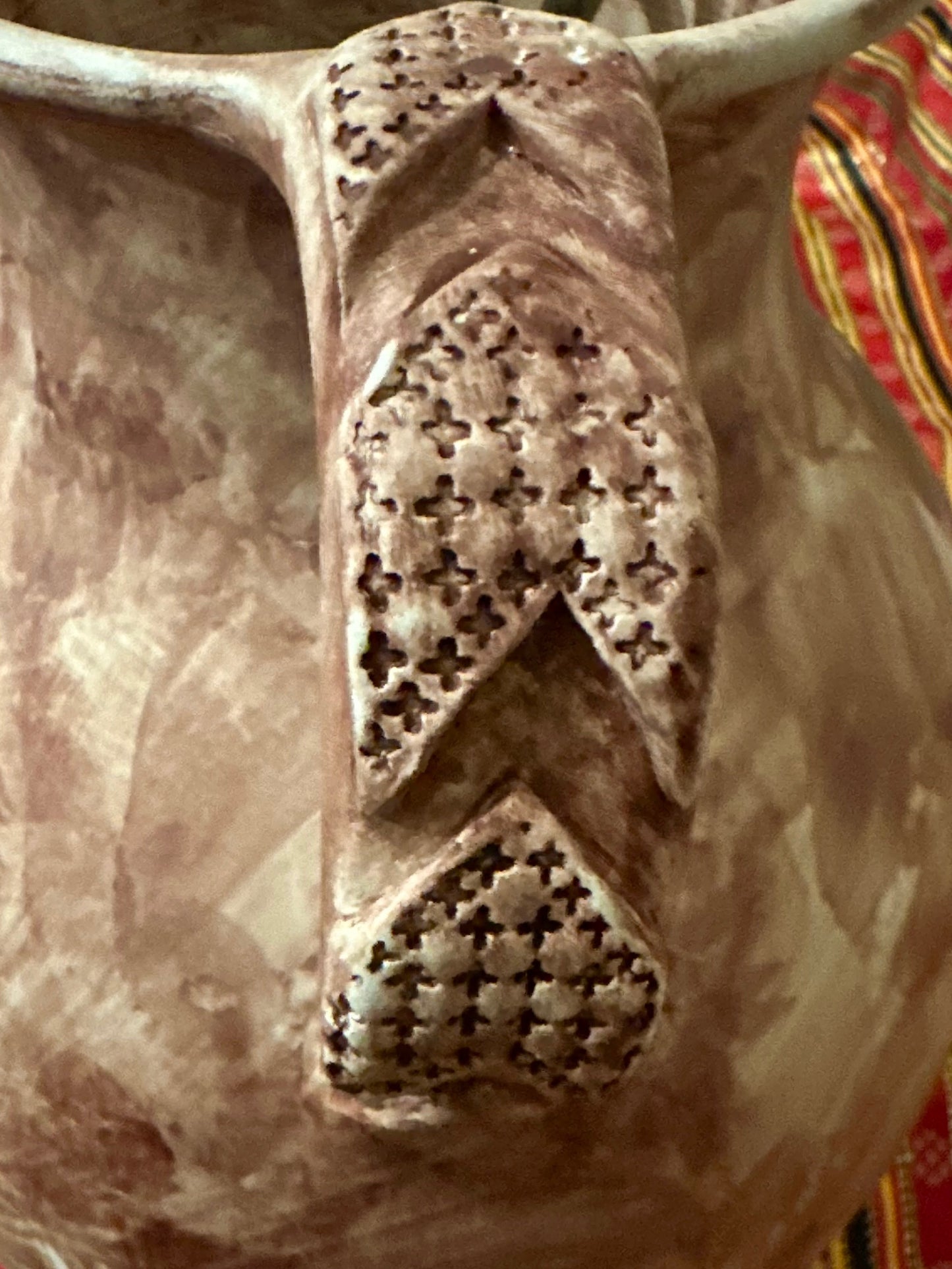 Burgundy Vase: Star Motif